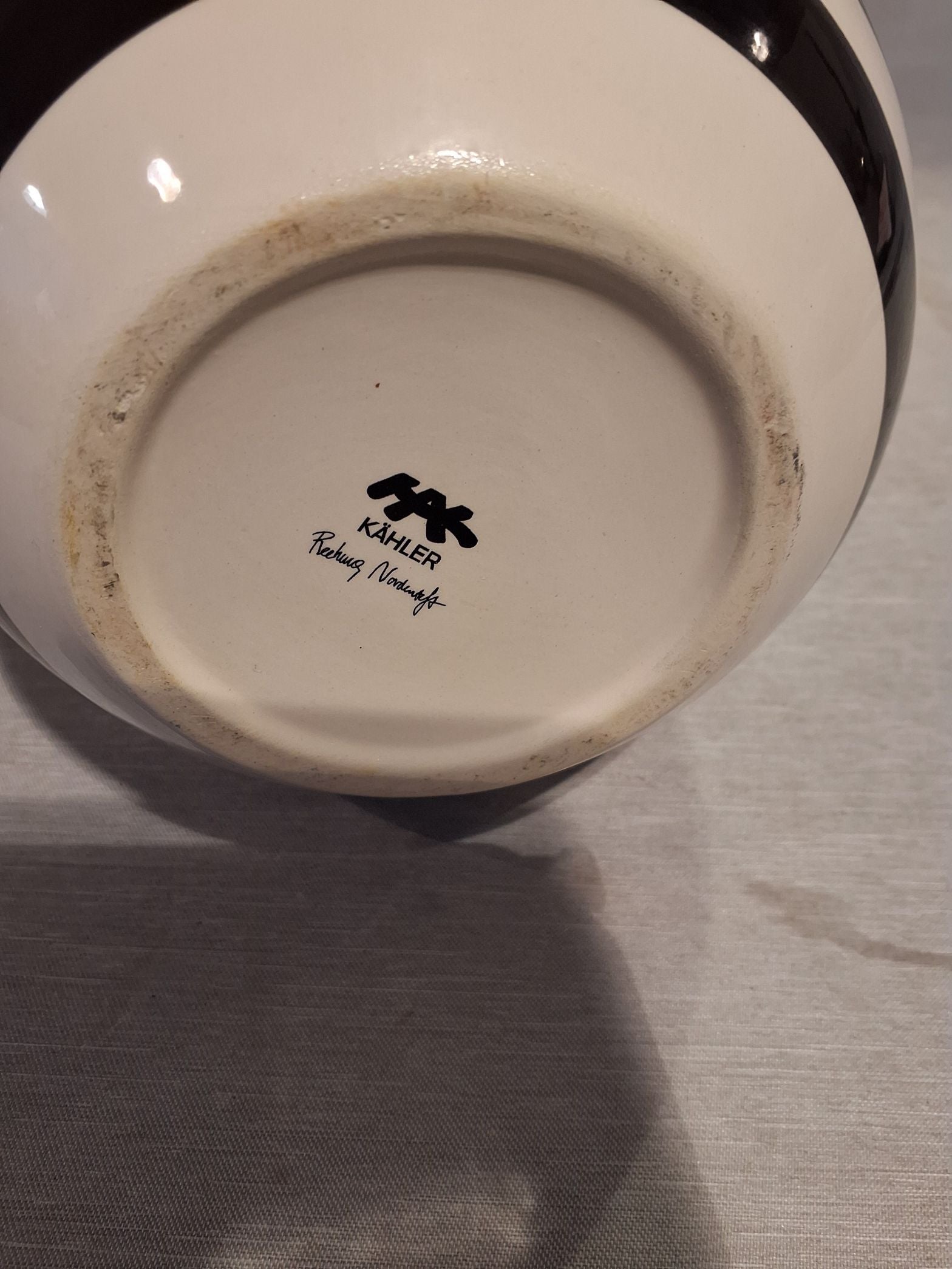 Kæler vase sort/hvid